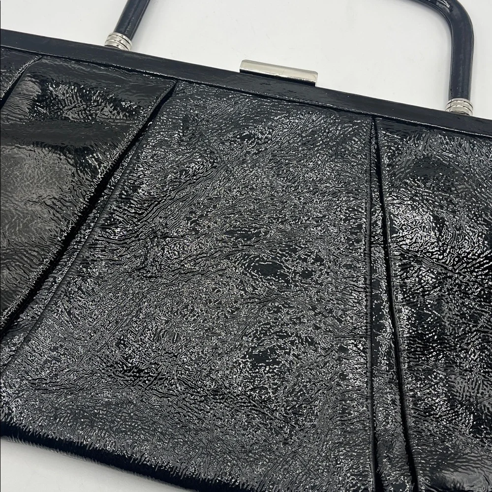 HOBO black patent leather handbag